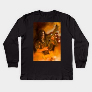 Dark Funeral Lord Ahriman Kids Long Sleeve T-Shirt